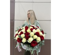 Букет   |  Корзина из 71 розы