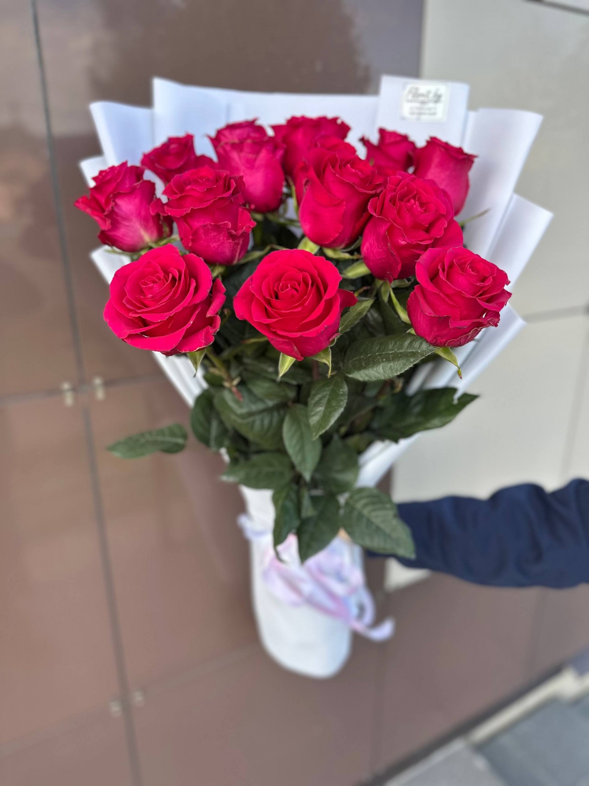 Букет   |  Высокие розовые розы