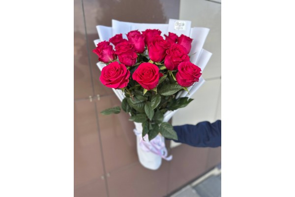 Букет   |  Высокие розовые розы