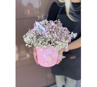 Композиция в коробке  | Розовое облако Гипсофилы